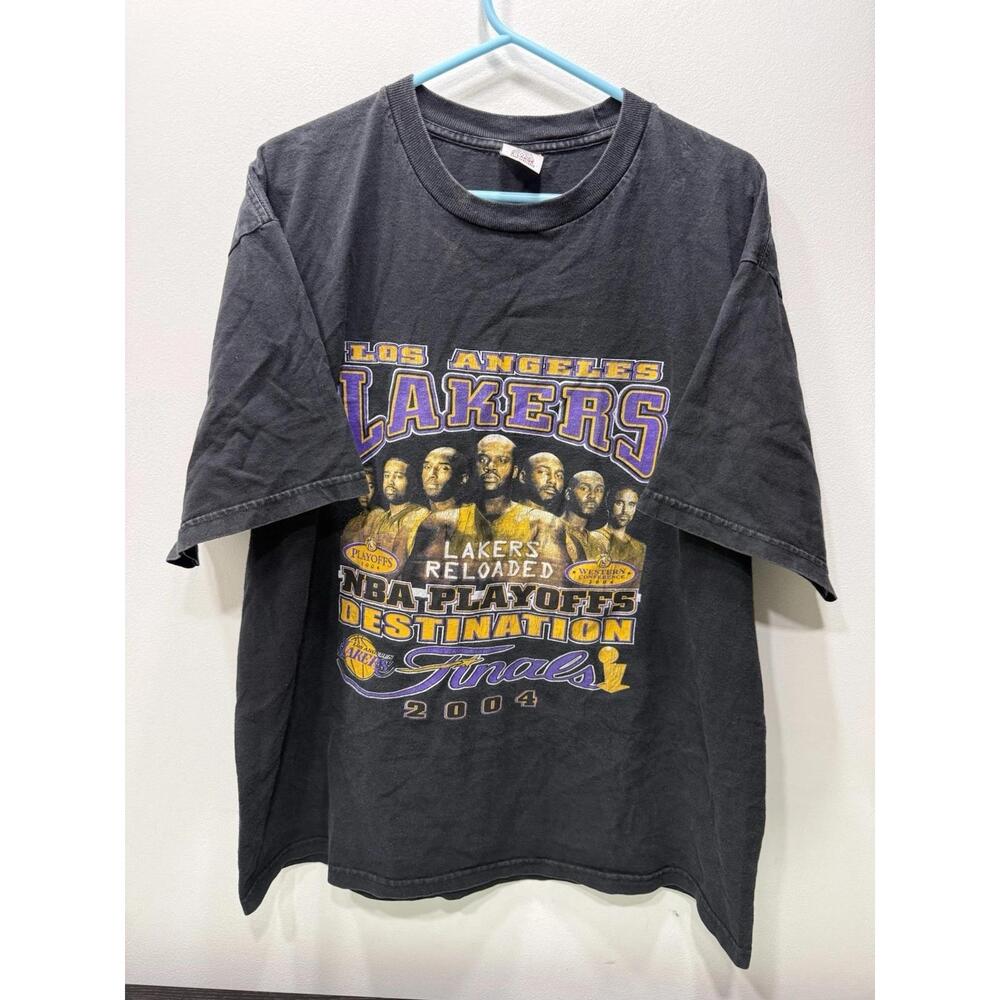 Los Angeles Lakers Reloaded 2004 Finals Kobe Shaq T-Shirt Mens Xl